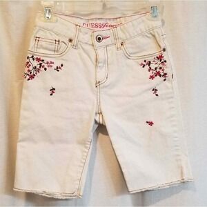 Guess girls floral‎ embroidered burmuda shorts size 12